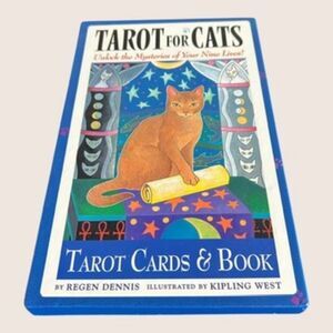 🐈‍⬛ TAROT FOR CATS MAJOR ARCANA 22 CARDS & GUIDE REGEN DENNIS KIPLING WEST VTG